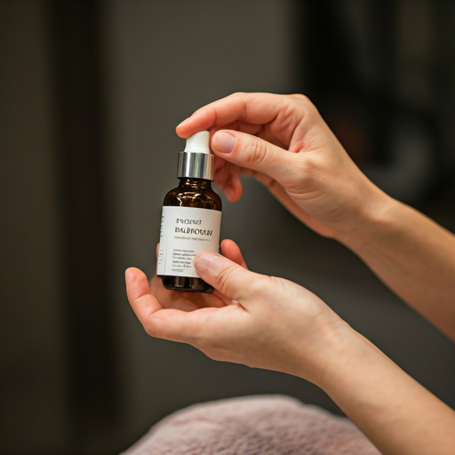 close up of hands applying organic fruit based serum to a person's hair during a luxury treatment